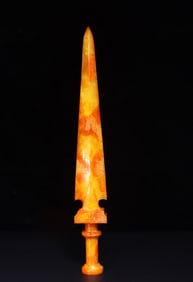 A Huge Yellow Jade Sword