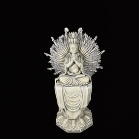 A Huge Blance-De-Chine Statue of Thousand-hand Guanyin