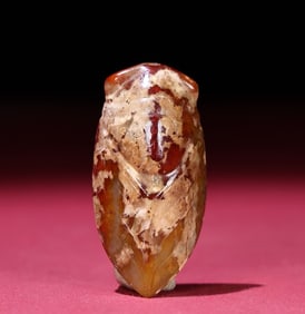 An Exquisite White Jade Cicada-Shaped Pendant