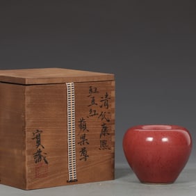 An Exquisite Peach Bloom-Glazed Water Pot