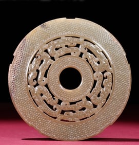 An Exquisite White Jade Hollow Pendant