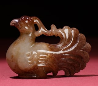 An Exquisite White Jade Phoenix Ornament