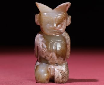 An Exquisite White Jade Figure Ornament