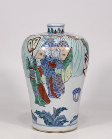 An Exquisite Doucai Character and Story Pattern Vase