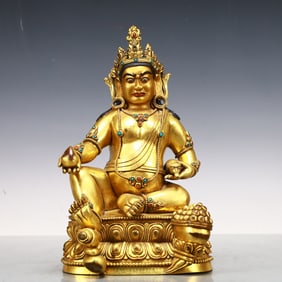 A Exquisite Gilt Bronze Statue of Mammon