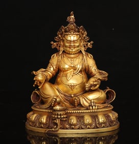 An Exquisite Gilt Bronze Statue of Mammon