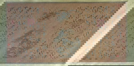 An Fabulous Chinese Ink Calligraphy By Paper
