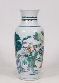 An Exquisite Doucai Character and Story Pattern Vase