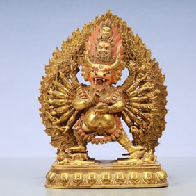 A Exquisite Gilt Bronze Statue of Vajra