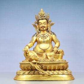 A Exquisite Gilt Bronze Statue of Mammon