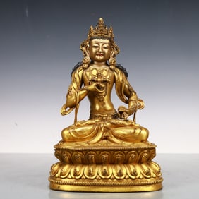 A Exquisite Gilt Bronze Statue of Avalokitesvara