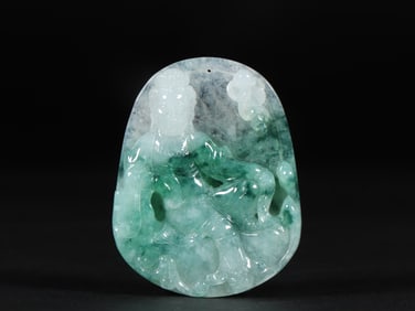 An Exquisite Jadeite Statue of Avalokitesvara Pattern Brand