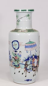 An Exquisite Wucai Character and Story Pattern Vase