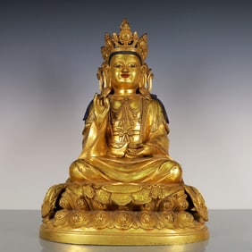 A Exquisite Gilt Bronze Statue of Bodhisattva