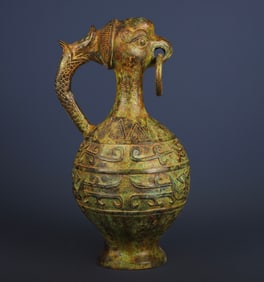 A Exquisite Bronze -With Inscription Ewer