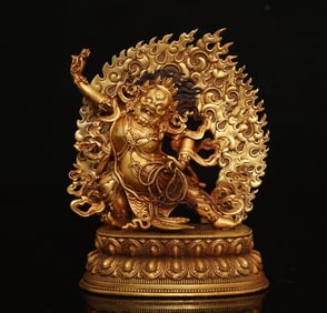 An Exquisite Gilt Bronze Statue of Vajra