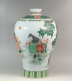A Rare Doucai Character and Story Pattern Vase
