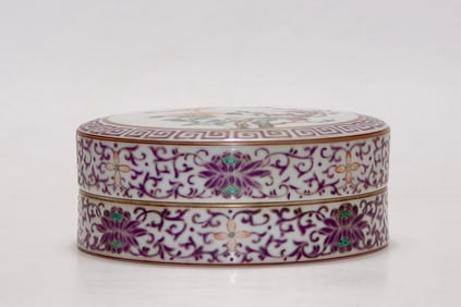 An Exquisite Famille-Rose Flower Pattern Cover Box
