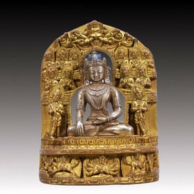 A Solemn Gilt Bronze Statue of Tara