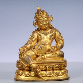 An Exquisite Gilt Bronze Statue of Mammon
