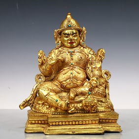 A Exquisite Gilt Bronze Statue of Mammon