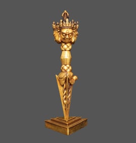 An Exquisite Gilt Bronze Vajry Pestle Ornament