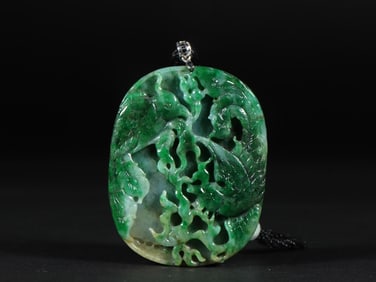 An Exquisite Jadeite Phoenix Pattern Brand