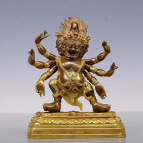 An Exquisite Gilt Bronze Statue of Vajra