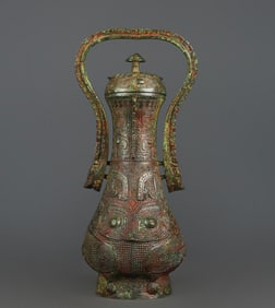 A Exquisite Bronze Beast-Face Pattern Ewer