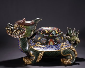 A Exquisite Cloisonne Auspicious Beast Ornament