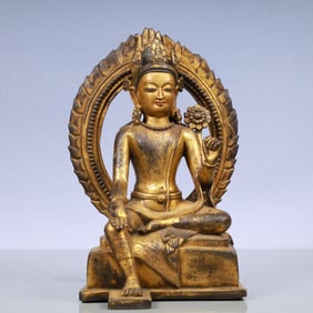 An Exquisite Gilt Bronze Statue of Tara