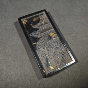 An Exquisite Landscape Pattern Inkstone