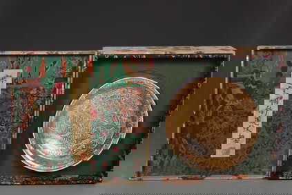 An Exquisite Ding yao Flower Pattern Phoenix Pattern Plate