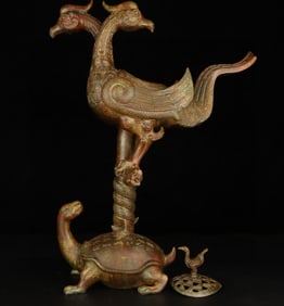 A Exquisite Bronze -With Inscription Auspicious Beast Censer