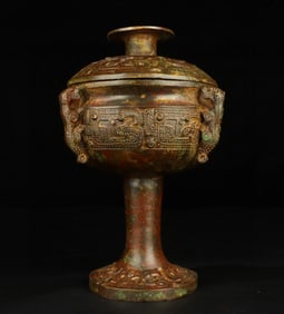 A Exquisite Bronze Dragon Pattern -With Inscription Censer