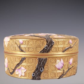 An Exquisite Enamel Flower Pattern Box