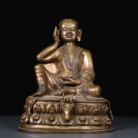 A Rare Alloy Copper Statue of Guru