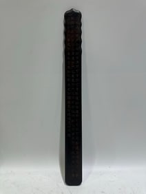 A Rare Zitanwood Inlaid Huanghuali wood Poem Discipline Ruler