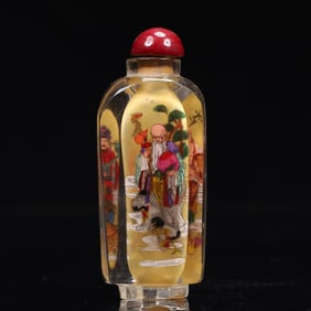 An Exquisite Glass Figure Pattern Snuff Bottle