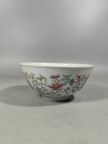 An Exquisite Famille-Rose Lotus Pattern Bowl