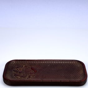 A Rare Zitanwood Fish Pattern Plate