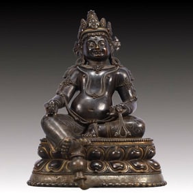 A Solemn Bronze Statue of Mammon