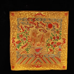 An Exquisite Embroidery Kylin Pattern Civil Official Rank Badges