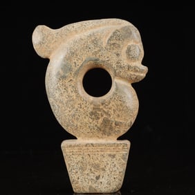 An Archaic Hongshan Culture Gaogu Jade Pig and Dragon Ornament