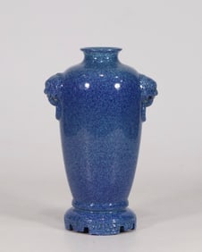 An Exquisite Robin's-Egg-Glazed Beast-Ears Vase