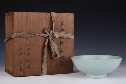 An Exquisite Ru yao Sky Blue Glazed Bowl