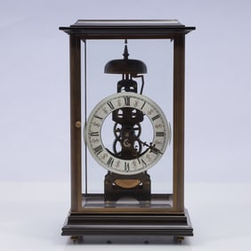 An Exquisite Copper Table Clock Ornament