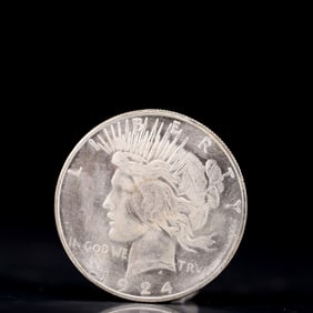 Liberty In God We Trust 1924 Sterling Silver One Dollar Coin