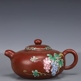 An Exquisite Purple Sands Grapes Pattern Censer