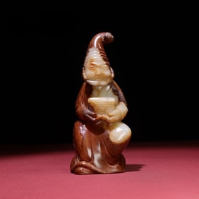 An Exquisite White Jade Figure Ornament